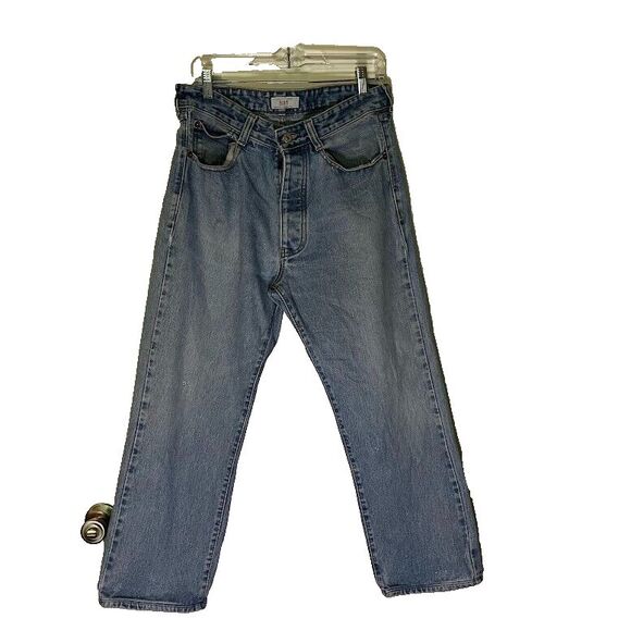 Levi's Men's 501 Jeans Lightwash Blue Denim Y2K Button Fly Jeans SZ 34 x 30 - Picture 1 of 9